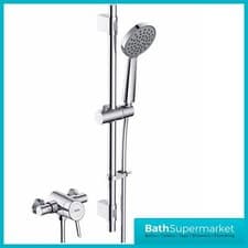 Image of Bristan Acute2 Thermostatic Exposed Shower Valve with Riser Kit - Chrome