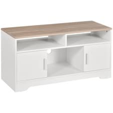 Image of HOMCOM TV Stand Cabinet up to 50", Modern TV Unit with Storage, Open Shelves and