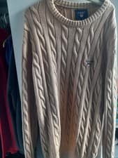 Image of Gant Cotton Cable Knit Crew Neck Sweater Size M - Brand New Without Tags
