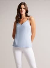 Image of Ted Baker Andreno Strappy Cami With Looped Trims Size 3 (12) Blue