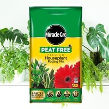 Image of Miracle-Gro Peat Free Premium Houseplant Compost Potting Mix Soil Minerals 10L