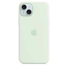 Image of Official Apple iPhone 15 Plus Case Silicone MagSafe Back Cover Soft Mint RRP £49