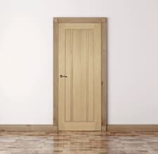 Image of Door oak internal panel Langdale unfinished oak traditional composite doors