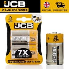 Image of JCB D Size Super Alkaline Batteries LR20 MN1300 Long Expiry Multi Pack