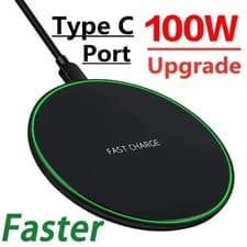 Image of 100W Fast Wireless Charger Charging Pad For Apple Samsung & iPhone &Universal UK