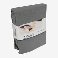 Image of 2 Pack Double Bed Fitted Sheets Grey Brushed Cotton Flannelette Set 100% Cotton