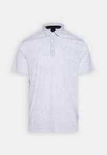 Image of Armani Exchange Men's SZ M Cotton printed Polo Shirt White Black print