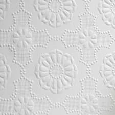 Image of Anaglypta Supaglypta Alexander White Paintable Floral Wallpaper Vinyl Textured