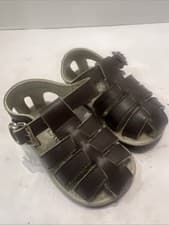 Image of NEW childrens place genuine leather brown wharf fisherman Infant sandals size 3