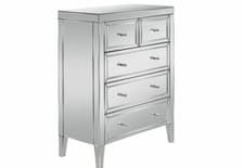 Image of Birlea Valencia Mirrored 3 Over 2 Drawer, 3 Drawer, 5 Drawer and 6 Drawer Chest