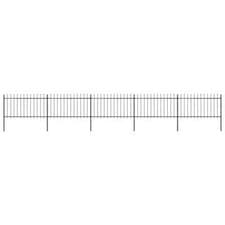 Image of Lechnical Garden Fence with Spear Steel 8.5x1 m Black,Stable, Sturdy and I9P2