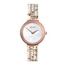 Image of Seksy Classic Quartz Mother of Pearl Dial IP Bracelet Ladies Watch 2950 RRP £124