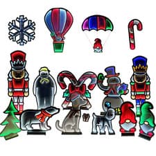 Image of Choice of 32 Designs of LED Light Up Christmas Infinity Light Decorations