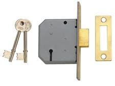 Image of Union 2177 3 Lever Mortice Deadlock Satin Chrome 77.5mm 3in Box