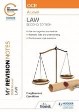 Image of My Revision Notes: OCR A Level Law Second Edition - 9781398352032