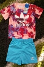 Image of Infant Girls Adidas Summer Set UK 3 Months - 4 Years
