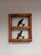 Image of Wall hanging rustic shelf - Wooden shelf - Handmade shelf - Spice rack - Plants