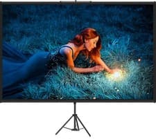 Image of Uimoso Tripod Projector Screen with Stand 100" 4K HD 16:9 Home Cinema Portable