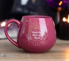 Image of Pink Fortune Teller Colour Changing Mug Mystical Crystal Ball Tea Coffee Witchy