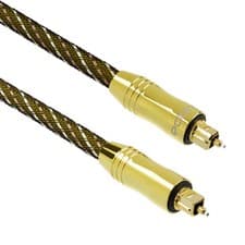 Image of Toslink Optical Audio Cable Digital 5M Extreme SPDIF Gold Plated Braided Lead