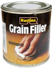 Image of RUSTINS WOOD FILLER GRAIN FILLER ALL COLOURS NATURAL MAHOGANY TEAK OAK 230ML NEW