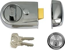 Image of Yale Standard Security Nightlatch Lock 60 mm Backset - Chrome - P-Y3-CH-CH-60