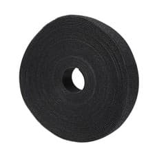 Image of Reusable Cable Ties 10 Meters 20mm Hook and Loop Cord Wraps Black Fasten