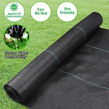 Image of 50M Long Heavy Duty Weed Control Fabric Landscape Membrane Ground Cover Woven UK