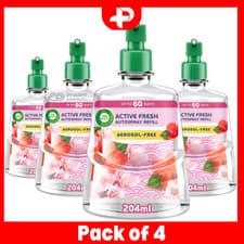 Image of Air Wick Active Fresh Aerosol-Free Autopray Refills Tokyo Cherry 204ml Pack of 4