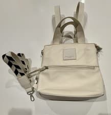 Image of Cynthia Rowely Emma Backpack Satchel Bag Nylon off white Purse