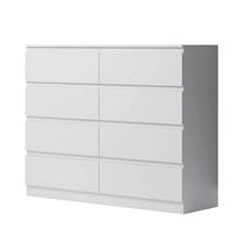 Image of 8 Drawer Chest of Drawers Modern Bedroom Furniture Matt White