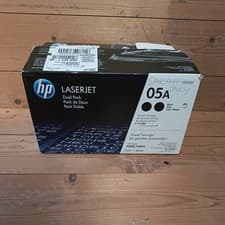 Image of Original HP 05A Black Toner Cartridge Dual Pack (CE505D) brand new