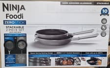 Image of Ninja Zerostick Stackable 2 Piece Non Stick Pan Set - Hard Anodised Aluminium