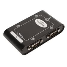 Image of USB To Serial Adapter 4 RS232 Port COM Reserve Feature DB9 Compact USB To RS NEW
