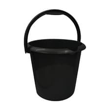 Image of 13L Plastic Bucket with Folding Handle Storage Measures Water Waste Garden Home