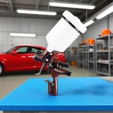 Image of UK HVLP Spray Gun 600ML Car Paint Nozzle 1.3mm with Pressure Regulator Gravity