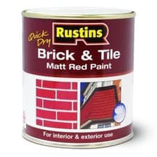 Image of Matt Red Brick and Tile Masonry Stone Paint Quick Dry Rustins Weather Resistant