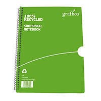 Image of Graffico Recycled Wirebound Notebook 100 Pages A5 (10 Pack) EN10994