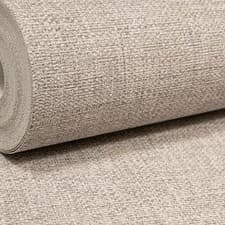 Image of Grey Linen Effect Wallpaper Plain Textured Slightly Imperfect Free Match Vinyl