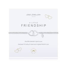 Image of Joma Jewellery Silver Plated Beaded Bracelet A Little FRIENDSHIP + Gift Bag 1926