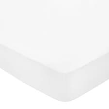 Image of Bedeck of Belfast 300 Thread Count Fitted Sheet Super King Size White
