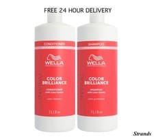 Image of Wella Brilliance Shampoo and Conditioner Fine Medium Duo Pack 2 x 1000ml