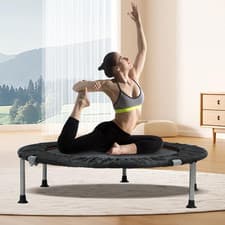 Image of Fitness Trampoline Foldable Rebounder Indoor Cardio Exercise Mini Trampoline