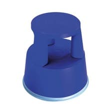 Image of 2Work Plastic Step Stool with Non-Slip Rubber Base 430mm Blue 2W05000