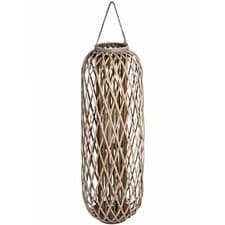 Image of Huge Standing Wicker Lantern - 18730
