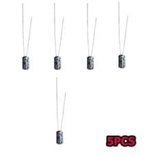 Image of 5pcs Electrolytic Capacitor 4.7uF 25V Aluminum Radial Lead for DIY Projects
