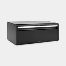 Image of Brabantia Bread Bin Box Fall Front Opening Matt Black DENTED
