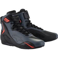 Image of Alpinestars Faster-4 Riding Motorcycle Urban Road Shoes - Black / Grey / Red