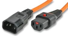 Image of IEC LOCK - IEC C13 to IEC C14 Locking Power Extension Lead, 0.5m