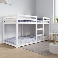 Image of Bunk Bed without Mattress White 90x200 cm Solid Wood Pine